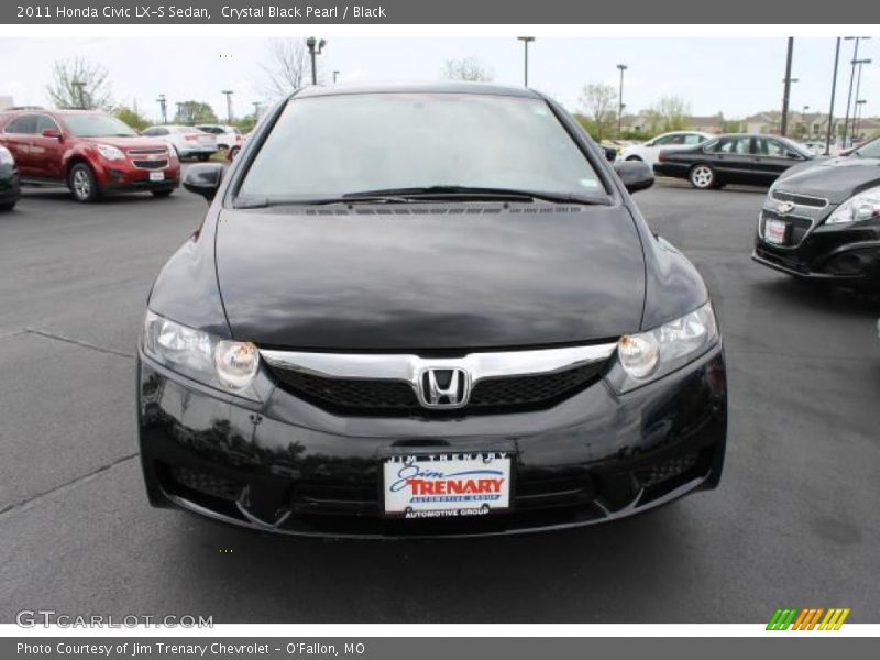 Crystal Black Pearl / Black 2011 Honda Civic LX-S Sedan