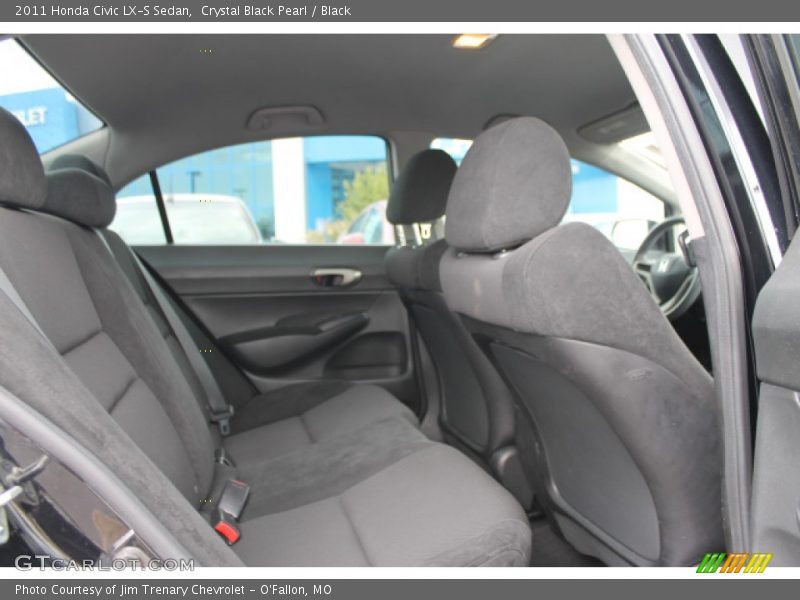 Crystal Black Pearl / Black 2011 Honda Civic LX-S Sedan