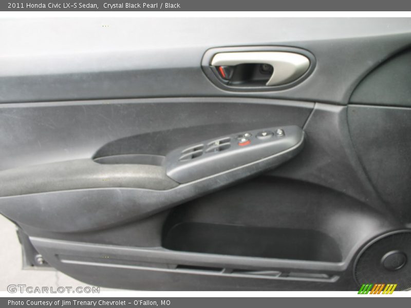 Crystal Black Pearl / Black 2011 Honda Civic LX-S Sedan
