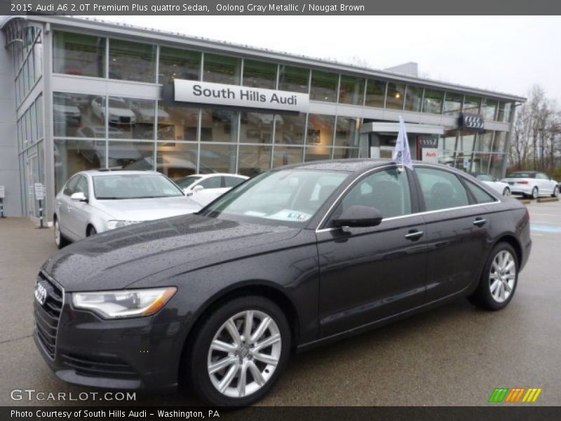 Oolong Gray Metallic / Nougat Brown 2015 Audi A6 2.0T Premium Plus quattro Sedan