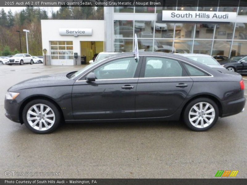 Oolong Gray Metallic / Nougat Brown 2015 Audi A6 2.0T Premium Plus quattro Sedan