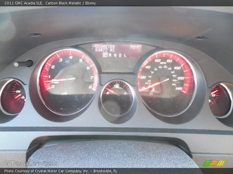 Carbon Black Metallic / Ebony 2011 GMC Acadia SLE