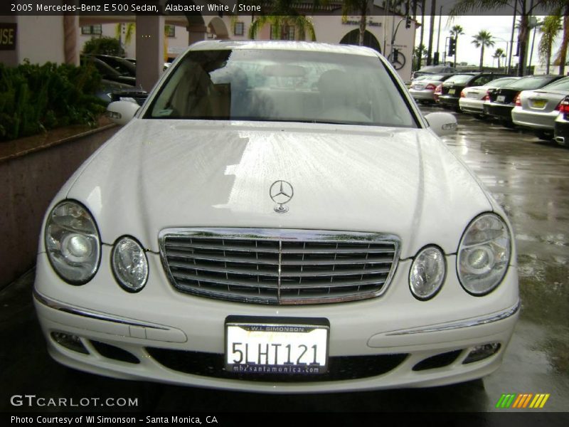 Alabaster White / Stone 2005 Mercedes-Benz E 500 Sedan
