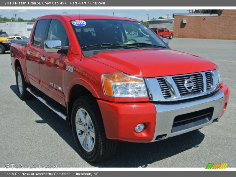 Red Alert / Charcoal 2010 Nissan Titan SE Crew Cab 4x4