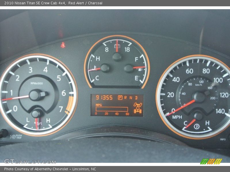 Red Alert / Charcoal 2010 Nissan Titan SE Crew Cab 4x4