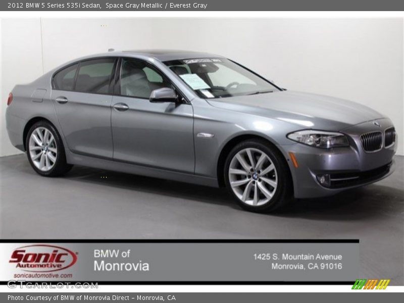 Space Gray Metallic / Everest Gray 2012 BMW 5 Series 535i Sedan