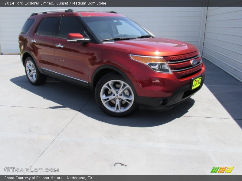 Sunset / Medium Light Stone 2014 Ford Explorer Limited