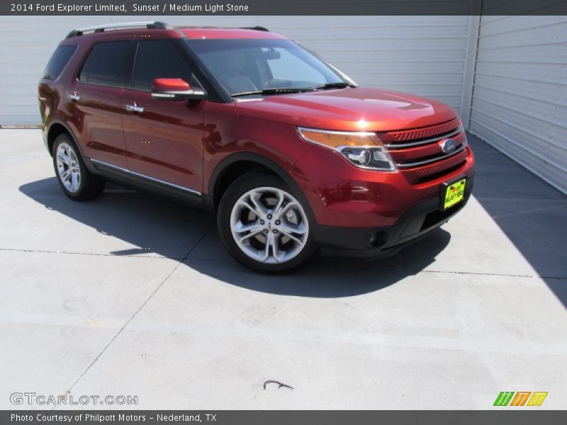 Sunset / Medium Light Stone 2014 Ford Explorer Limited