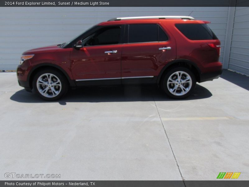 Sunset / Medium Light Stone 2014 Ford Explorer Limited