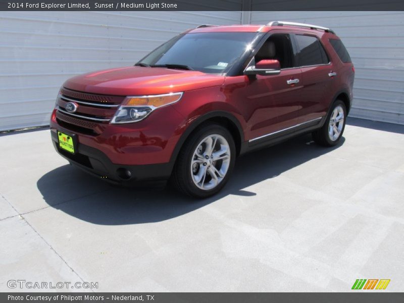 Sunset / Medium Light Stone 2014 Ford Explorer Limited