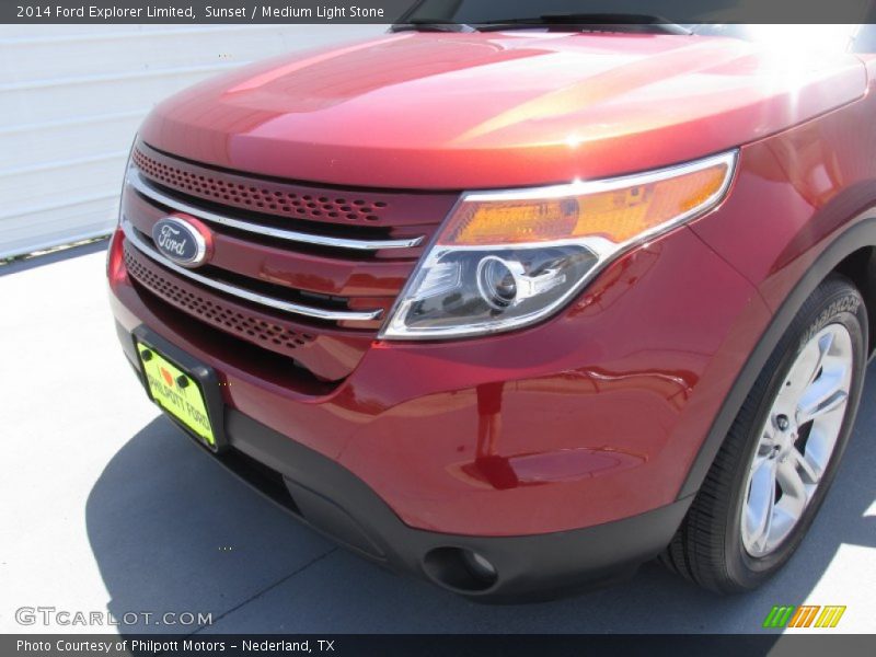 Sunset / Medium Light Stone 2014 Ford Explorer Limited
