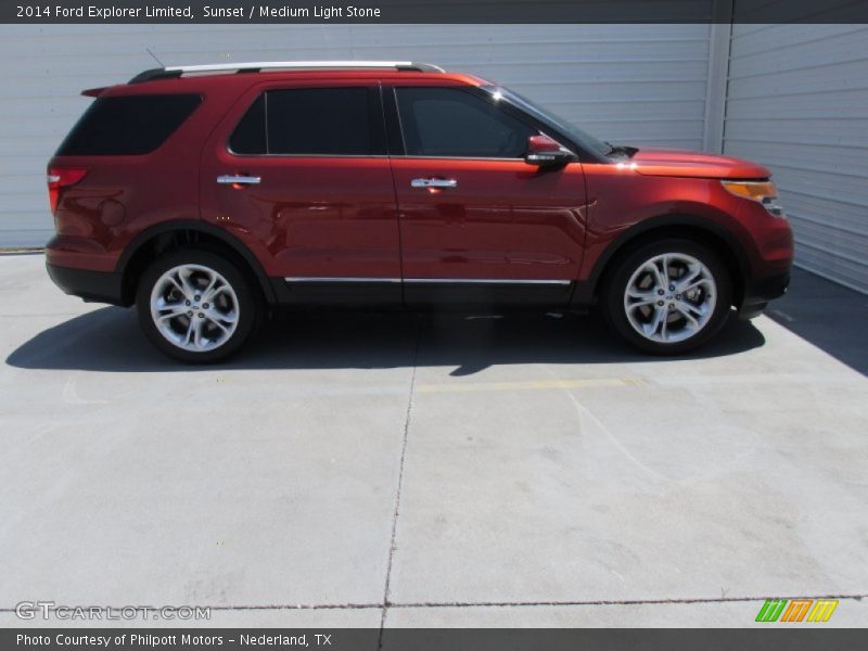 Sunset / Medium Light Stone 2014 Ford Explorer Limited