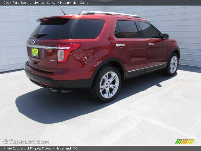 Sunset / Medium Light Stone 2014 Ford Explorer Limited