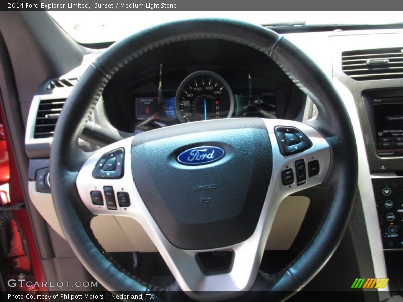 Sunset / Medium Light Stone 2014 Ford Explorer Limited