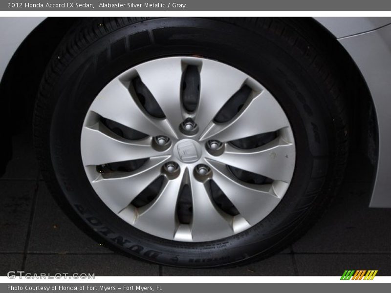 Alabaster Silver Metallic / Gray 2012 Honda Accord LX Sedan