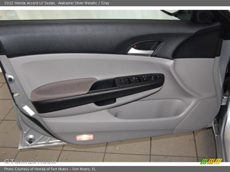 Alabaster Silver Metallic / Gray 2012 Honda Accord LX Sedan
