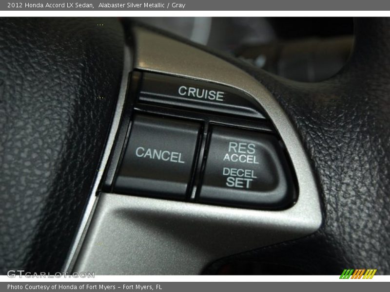 Alabaster Silver Metallic / Gray 2012 Honda Accord LX Sedan
