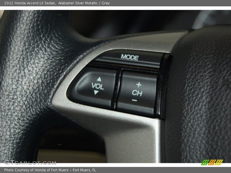 Alabaster Silver Metallic / Gray 2012 Honda Accord LX Sedan