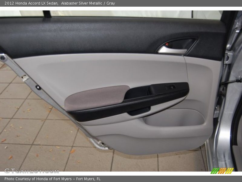 Alabaster Silver Metallic / Gray 2012 Honda Accord LX Sedan
