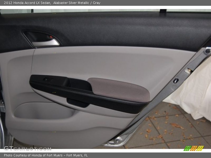 Alabaster Silver Metallic / Gray 2012 Honda Accord LX Sedan