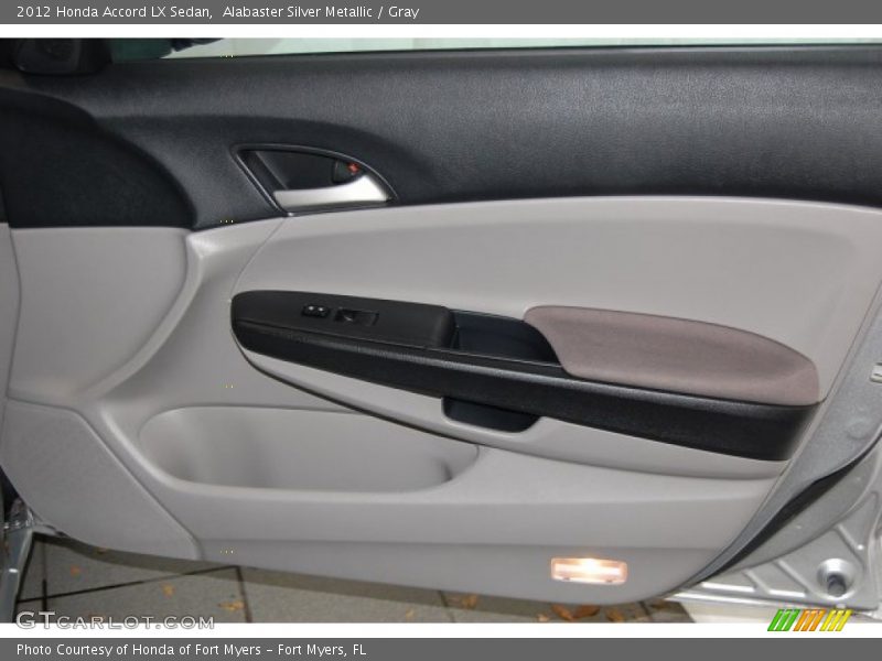 Alabaster Silver Metallic / Gray 2012 Honda Accord LX Sedan