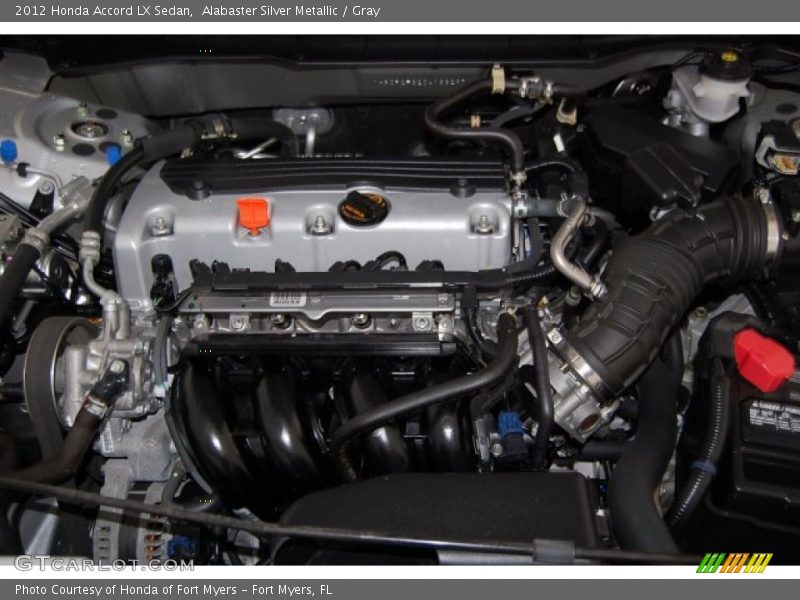 Alabaster Silver Metallic / Gray 2012 Honda Accord LX Sedan
