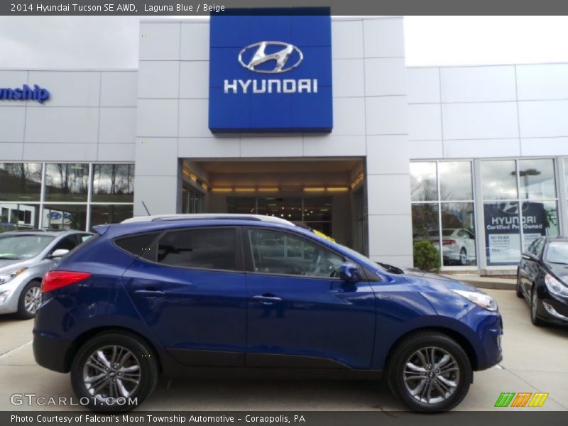 Laguna Blue / Beige 2014 Hyundai Tucson SE AWD