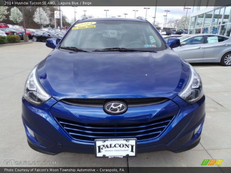 Laguna Blue / Beige 2014 Hyundai Tucson SE AWD