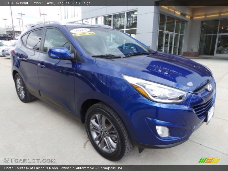 Laguna Blue / Beige 2014 Hyundai Tucson SE AWD