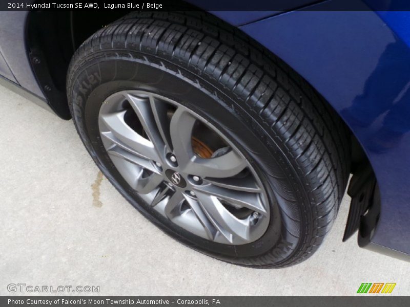 Laguna Blue / Beige 2014 Hyundai Tucson SE AWD