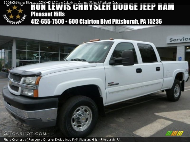 Summit White / Medium Gray 2004 Chevrolet Silverado 2500HD LS Crew Cab 4x4