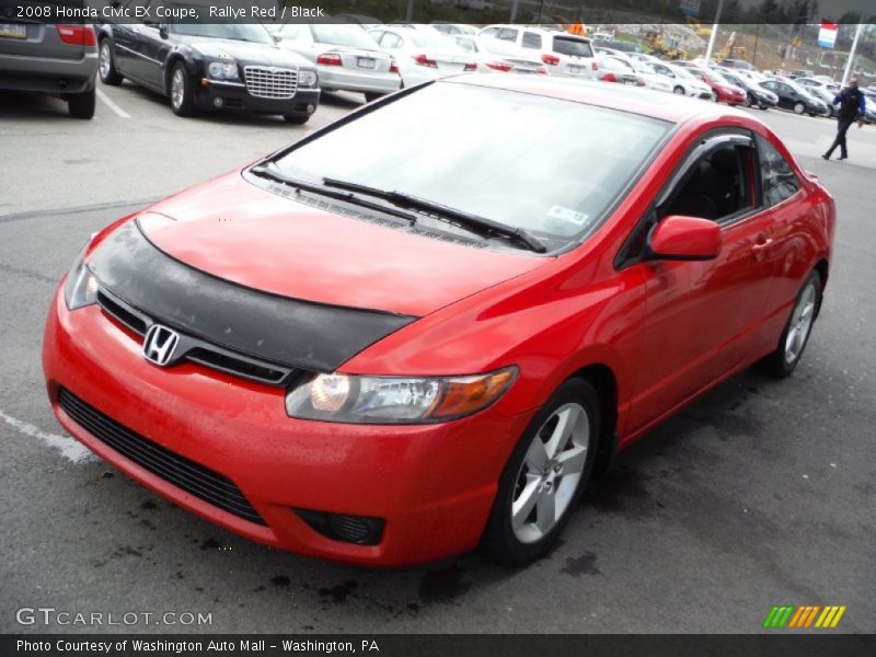 Rallye Red / Black 2008 Honda Civic EX Coupe