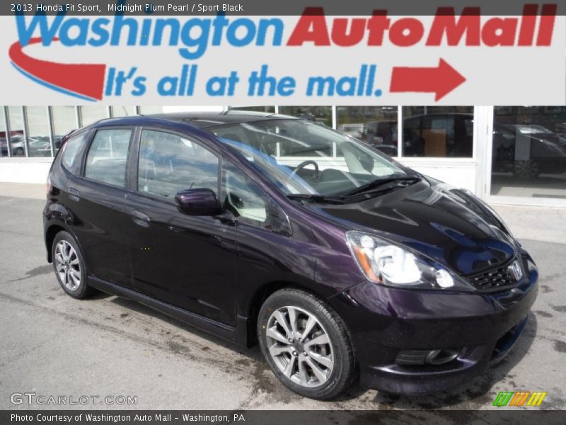 Midnight Plum Pearl / Sport Black 2013 Honda Fit Sport