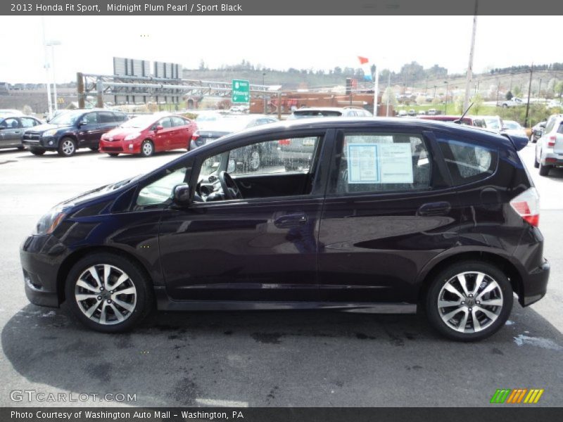 Midnight Plum Pearl / Sport Black 2013 Honda Fit Sport