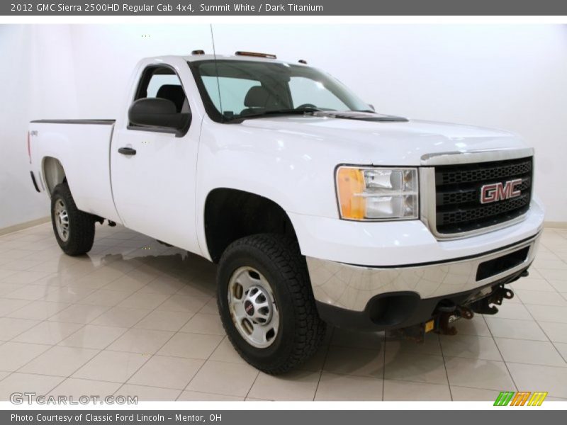 Summit White / Dark Titanium 2012 GMC Sierra 2500HD Regular Cab 4x4
