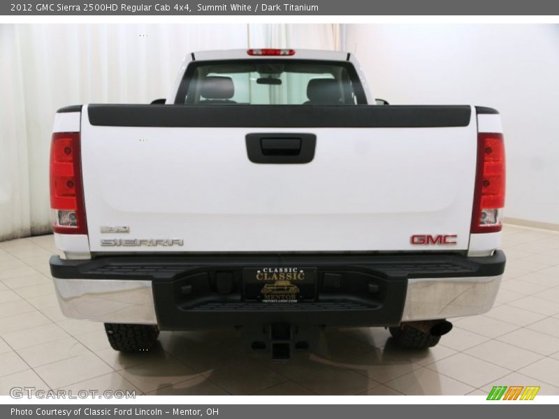 Summit White / Dark Titanium 2012 GMC Sierra 2500HD Regular Cab 4x4