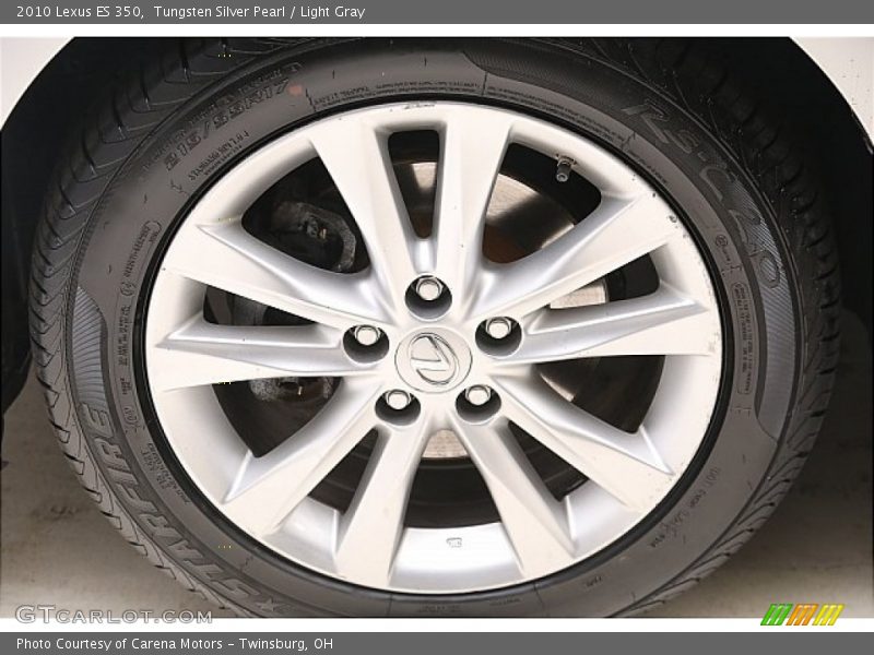 Tungsten Silver Pearl / Light Gray 2010 Lexus ES 350