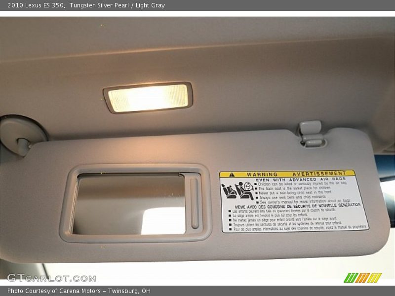 Tungsten Silver Pearl / Light Gray 2010 Lexus ES 350