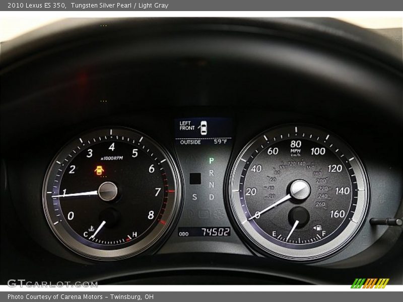 Tungsten Silver Pearl / Light Gray 2010 Lexus ES 350
