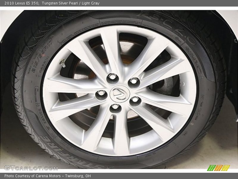 Tungsten Silver Pearl / Light Gray 2010 Lexus ES 350