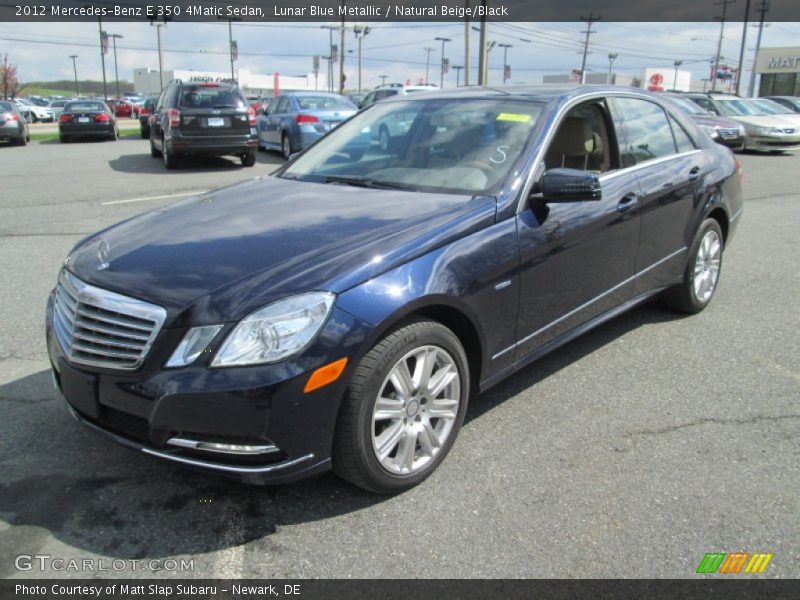 Lunar Blue Metallic / Natural Beige/Black 2012 Mercedes-Benz E 350 4Matic Sedan