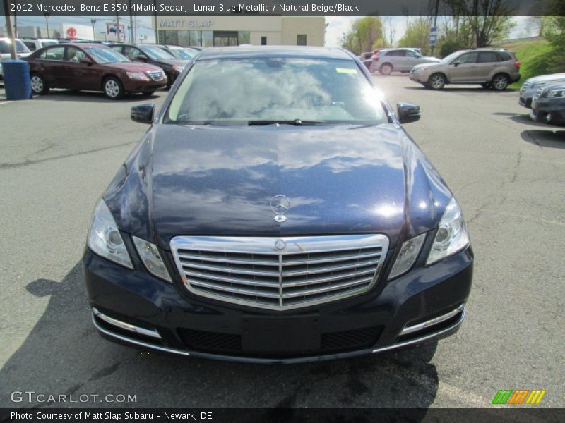 Lunar Blue Metallic / Natural Beige/Black 2012 Mercedes-Benz E 350 4Matic Sedan