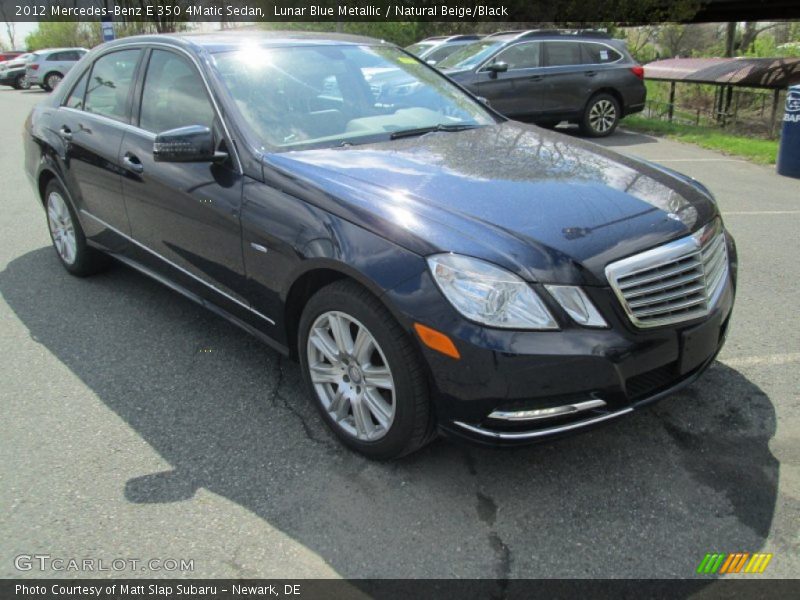 Lunar Blue Metallic / Natural Beige/Black 2012 Mercedes-Benz E 350 4Matic Sedan