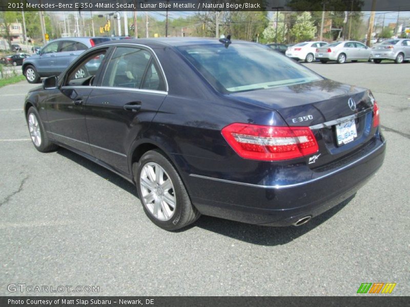 Lunar Blue Metallic / Natural Beige/Black 2012 Mercedes-Benz E 350 4Matic Sedan