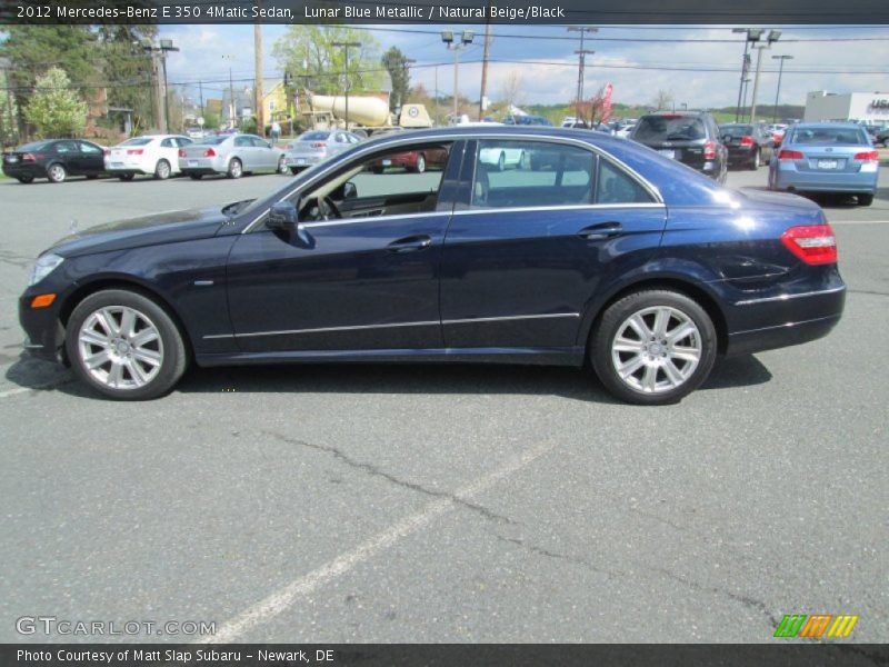 Lunar Blue Metallic / Natural Beige/Black 2012 Mercedes-Benz E 350 4Matic Sedan