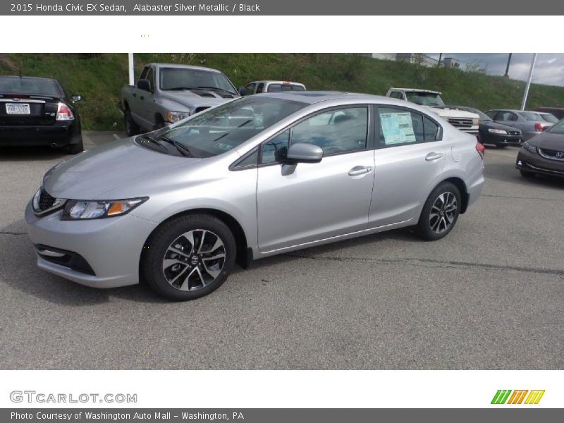 Alabaster Silver Metallic / Black 2015 Honda Civic EX Sedan