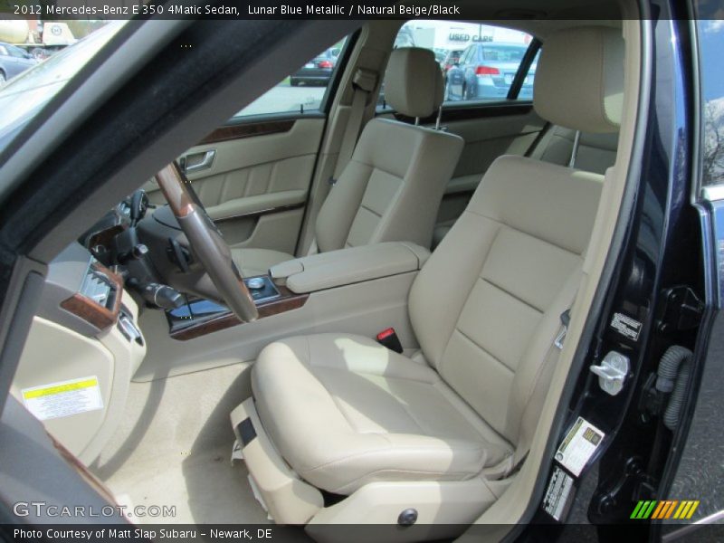 Lunar Blue Metallic / Natural Beige/Black 2012 Mercedes-Benz E 350 4Matic Sedan