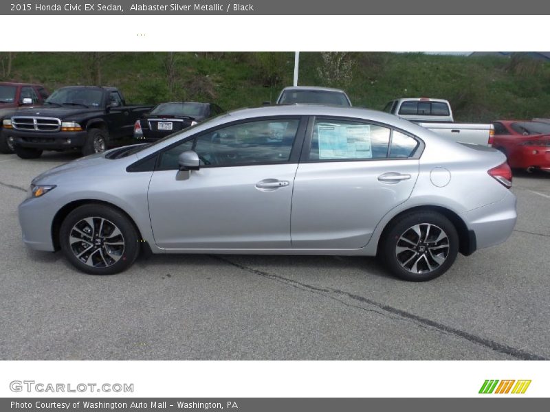 Alabaster Silver Metallic / Black 2015 Honda Civic EX Sedan