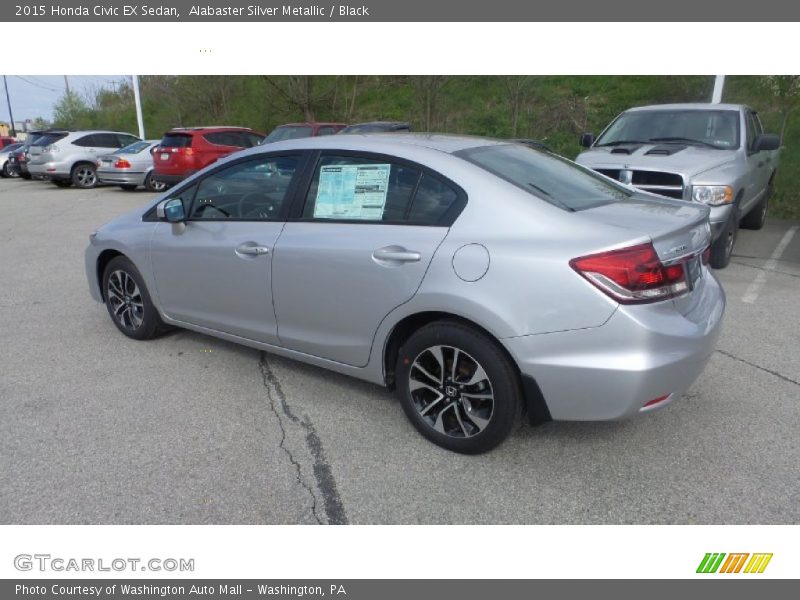 Alabaster Silver Metallic / Black 2015 Honda Civic EX Sedan