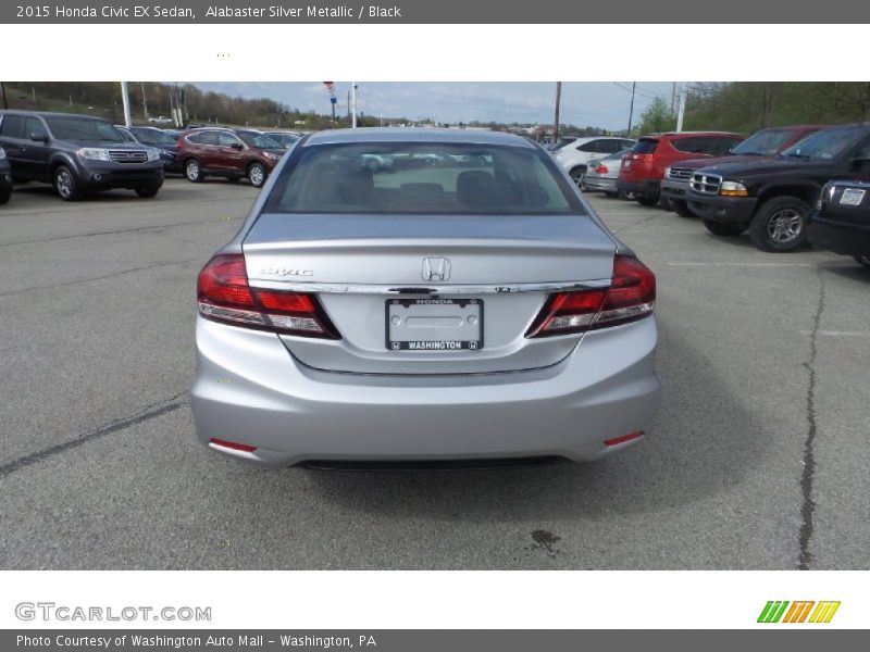 Alabaster Silver Metallic / Black 2015 Honda Civic EX Sedan
